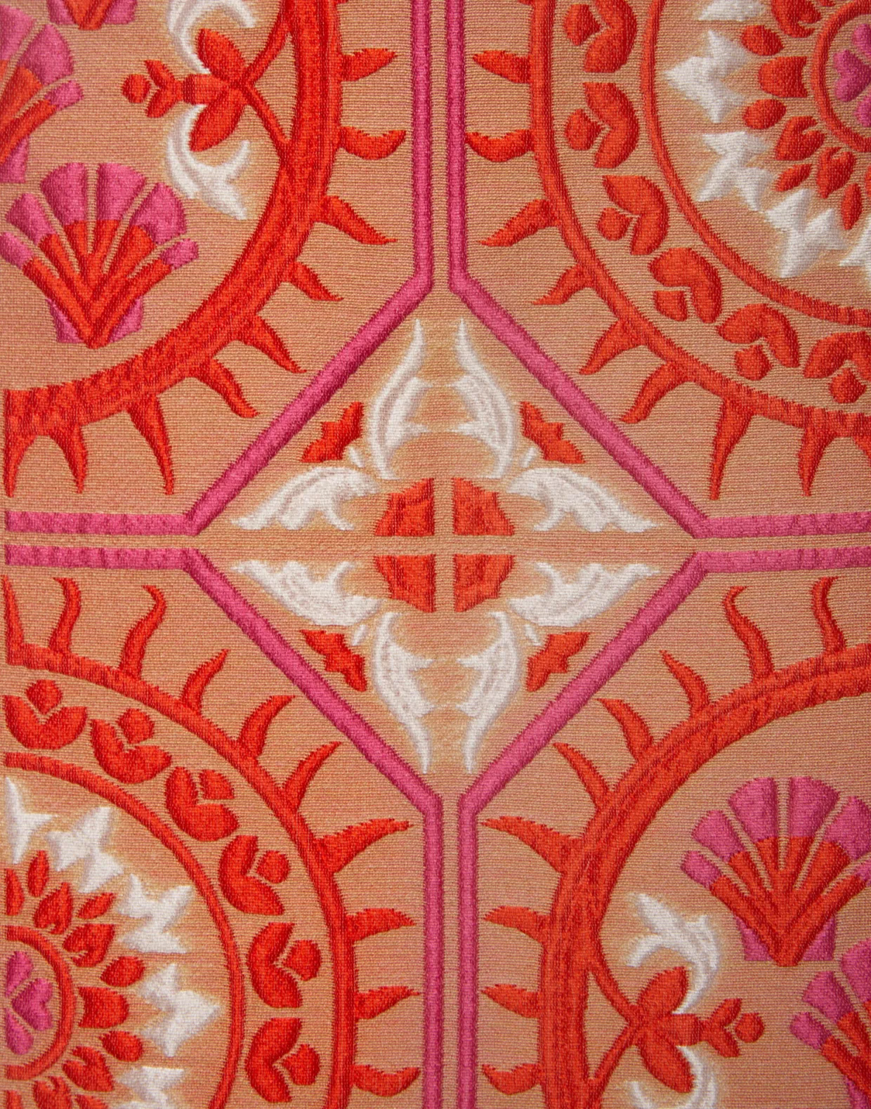 Pencil SkirtSun Orange in Jacquard