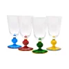 Perfetto Glasses Set of 4Mixed in Murano Glass