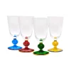 Perfetto Glasses Set of 4Mixed in Murano Glass