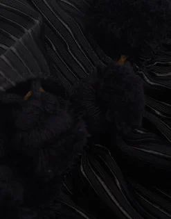 Pimento SlideSolid Black in Viscose & Jute