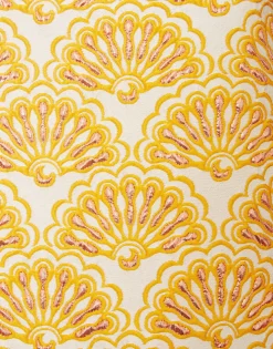 Pincho Mini SkirtFans Gold in Jacquard