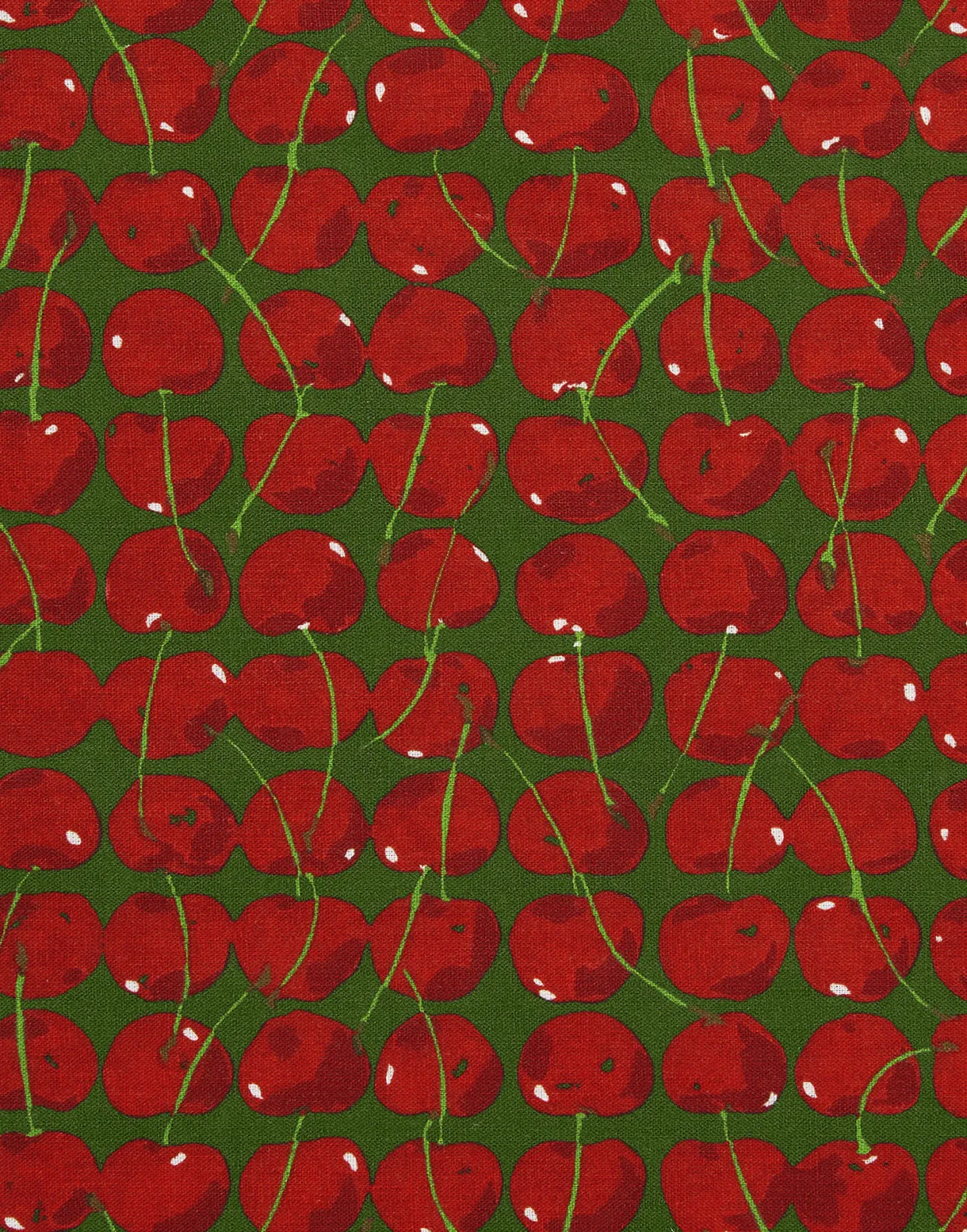 Placemat Set Of 2Cherries Verde in Linen