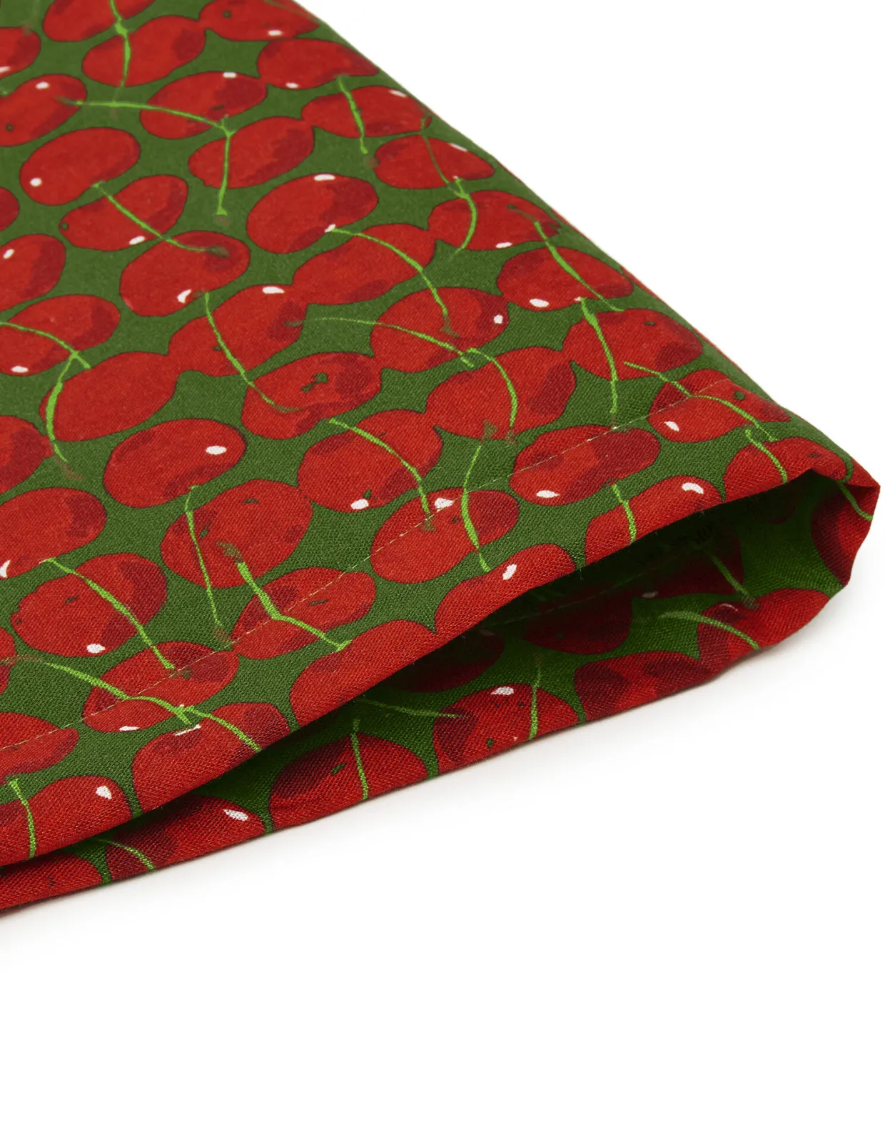 Placemat Set Of 2Cherries Verde in Linen