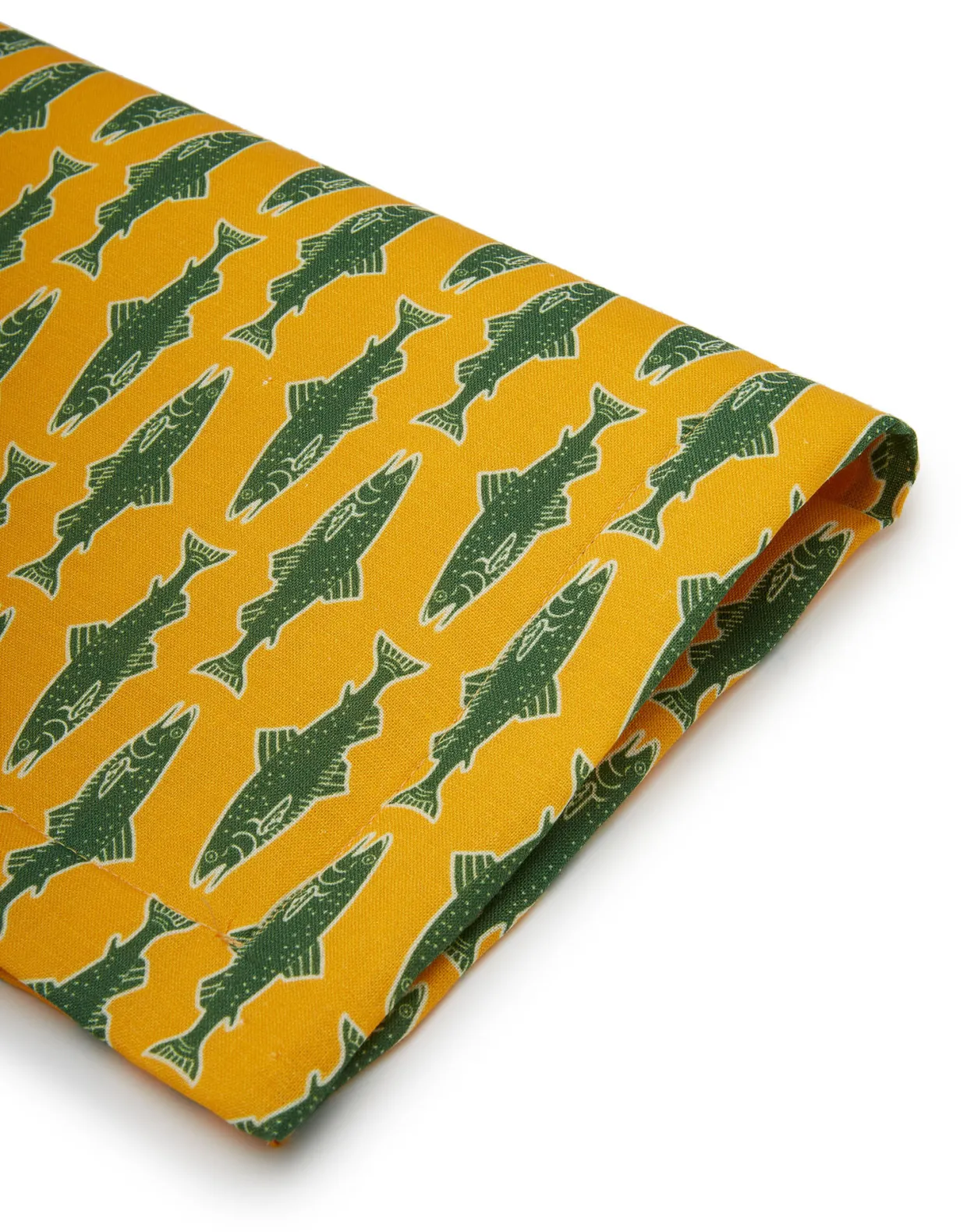 Placemat Set Of 2Como Fish Yellow in Linen