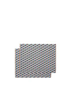 Placemat Set Of 2Cubi Blu in Linen