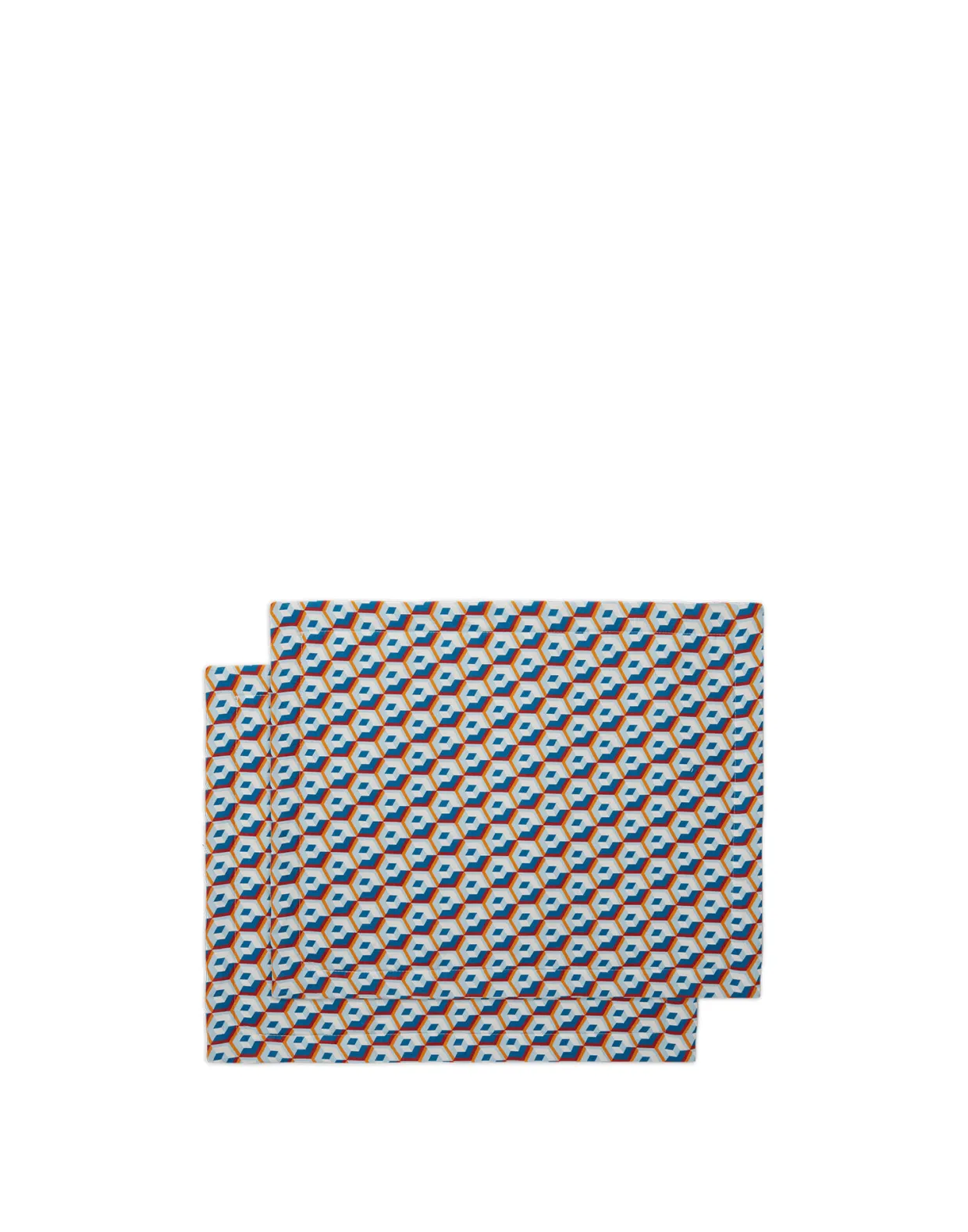 Placemat Set Of 2Cubi Blu in Linen