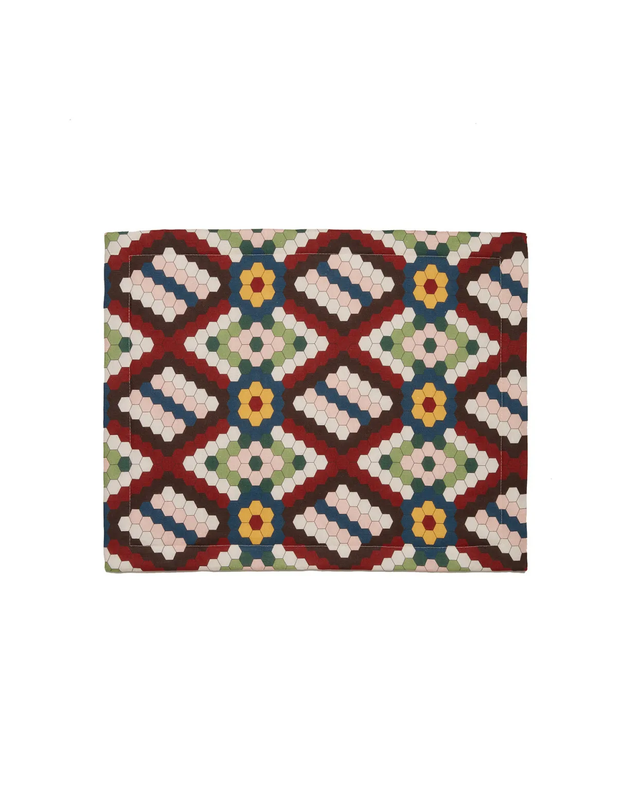 Placemat Set Of 2Honeycomb Tiles in Linen