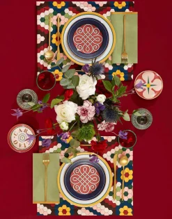 Placemat Set Of 2Honeycomb Tiles in Linen