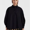 Poet ShirtSolid Black in Cotton Poplin