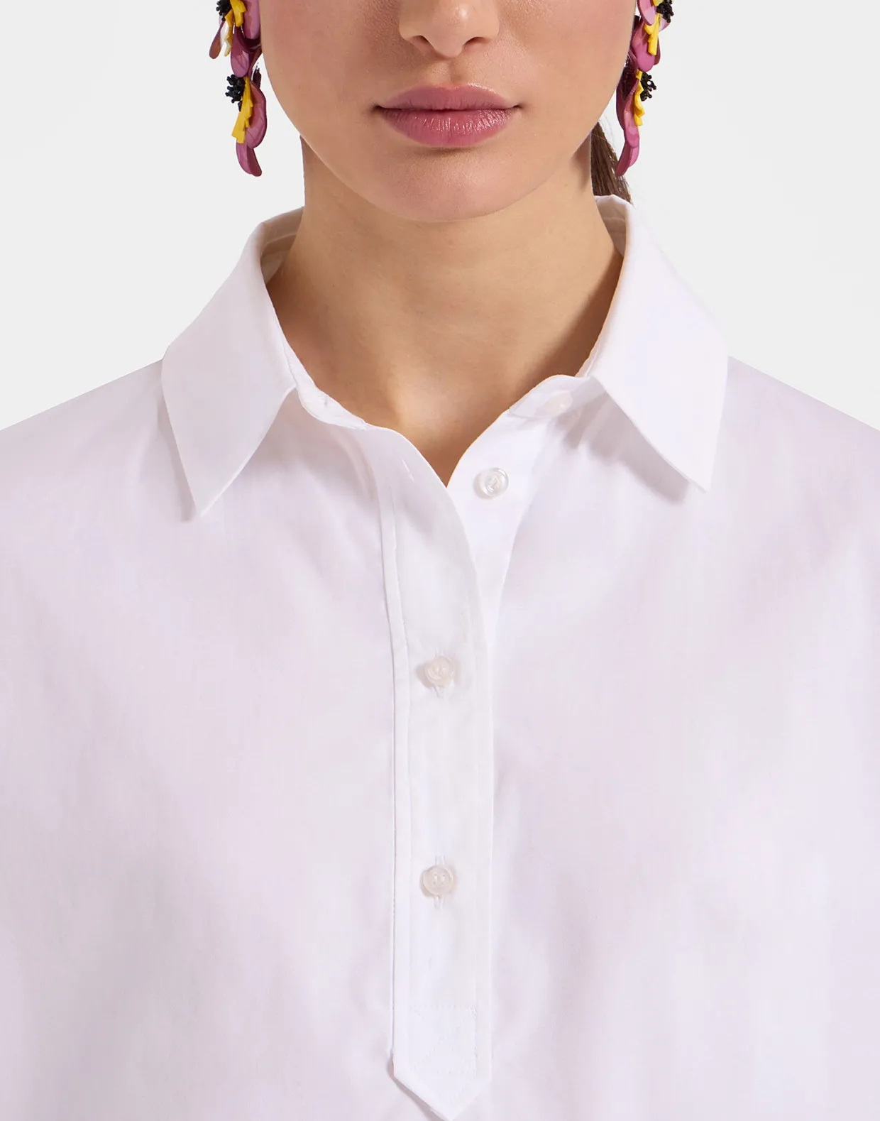 Poet ShirtSolid White in Tailor Poplin