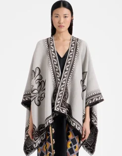 PonchoHerald Cream in Herald Chiné