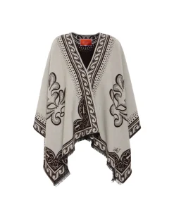 PonchoHerald Cream in Herald Chiné