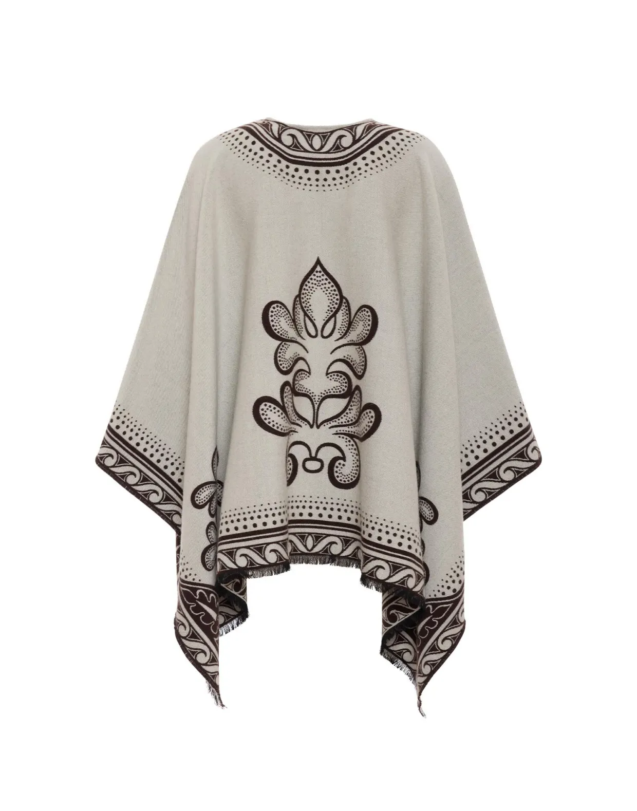 PonchoHerald Cream in Herald Chiné