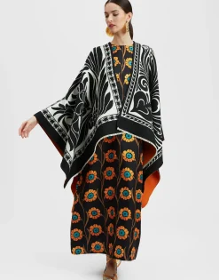 PonchoMix Tiles Black in Wool