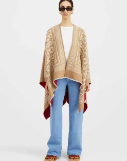 PonchoMix Tiles Camel in Wool