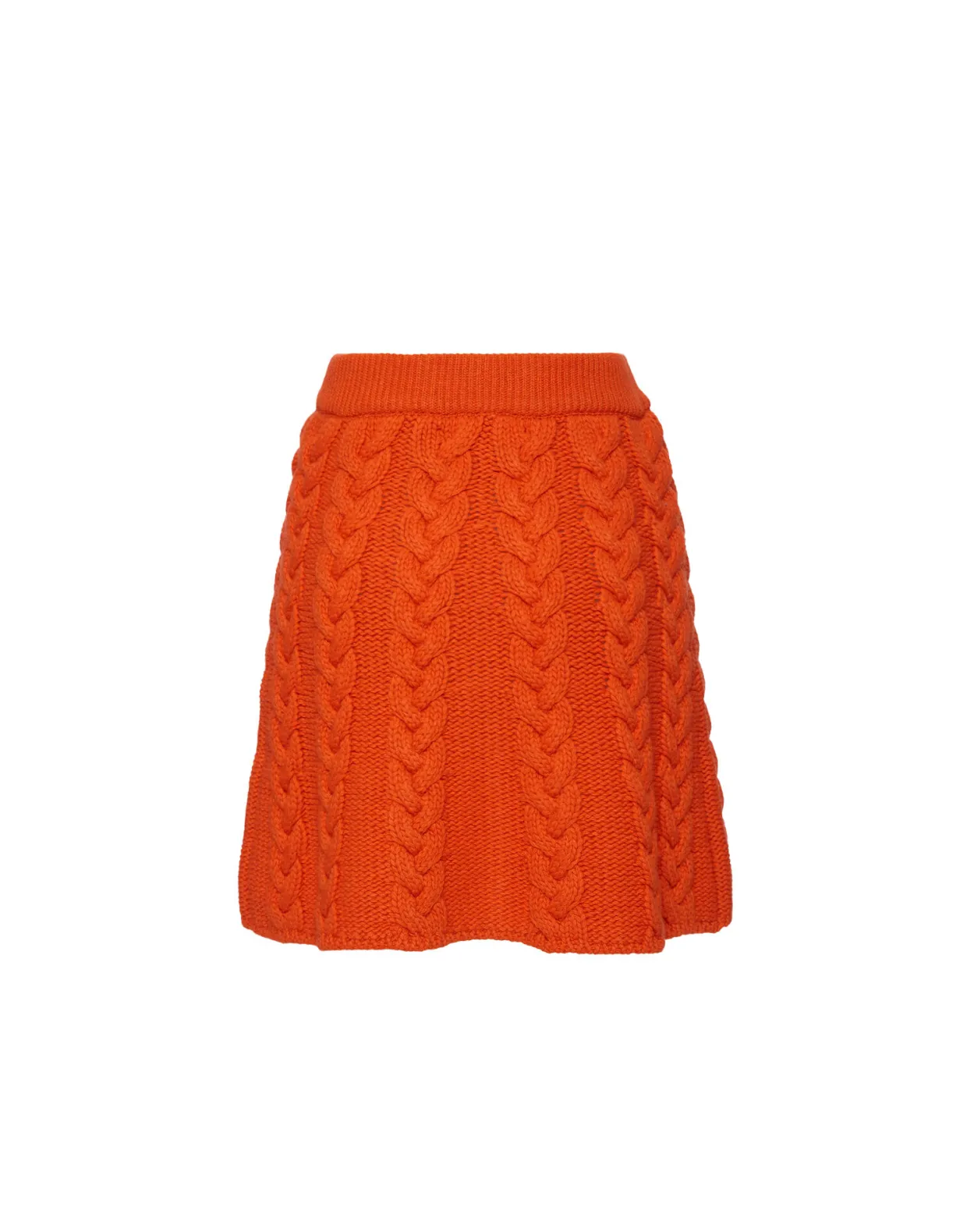 Portrait Mini SkirtSolid Rust in Chunky Wool