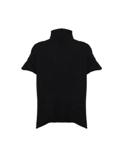 Portrait TopSolid Black in Chunky Wool