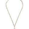 Power Pendant NecklaceBlack Obsidian in Brass