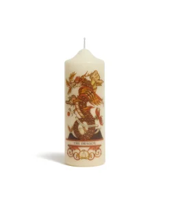 Printed Pillar CandleThe Dragon Multicolor in Wax