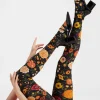 Printed TightsBotticelli Black in Stretch Nylon
