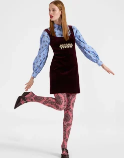 Printed TightsOltrarno Pink in Stretch Nylon