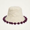 Promenade HatCreamy in Jacquard  With Tassels