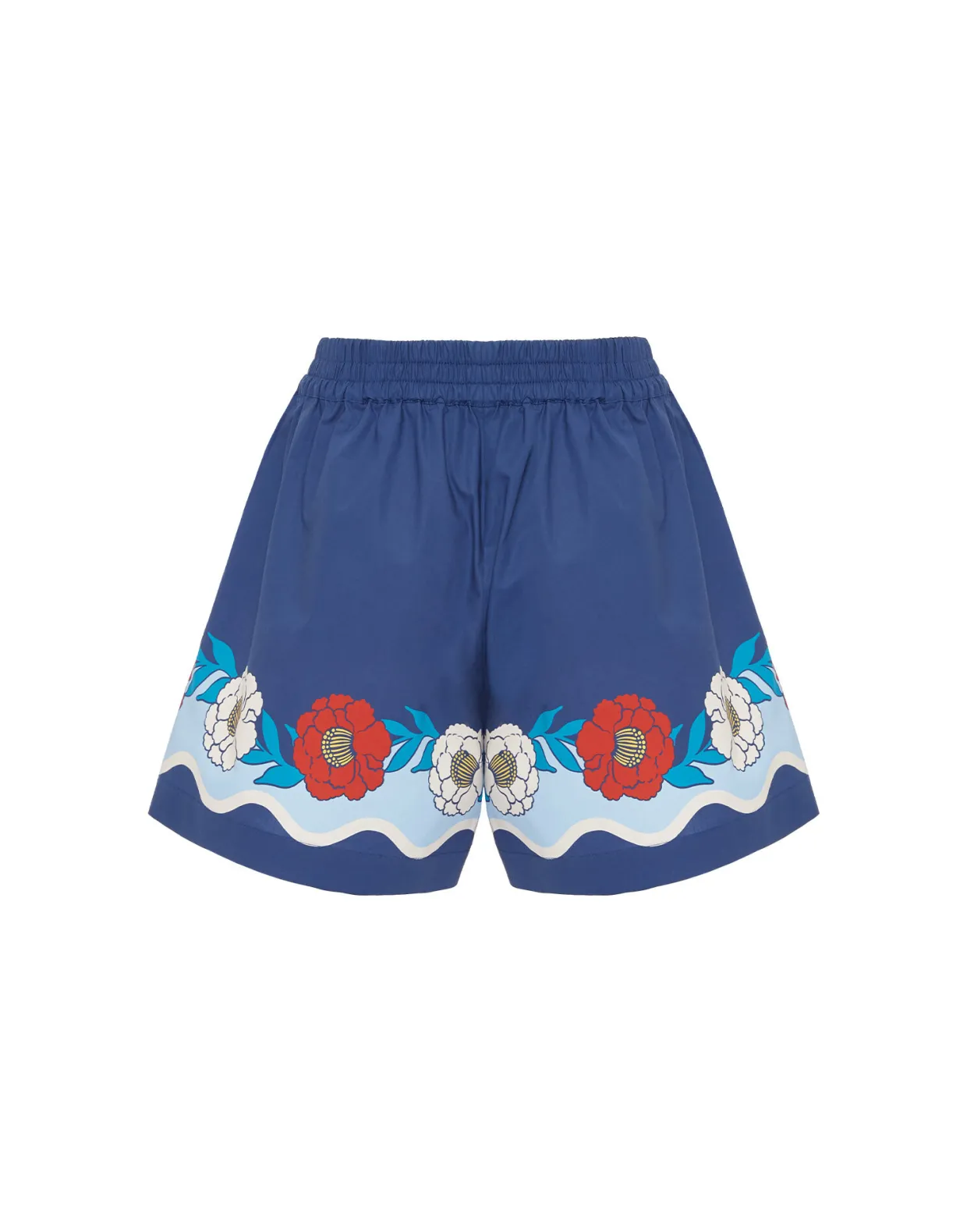Pull-Up ShortsWhitsun Placée Blue in Cotton Poplin
