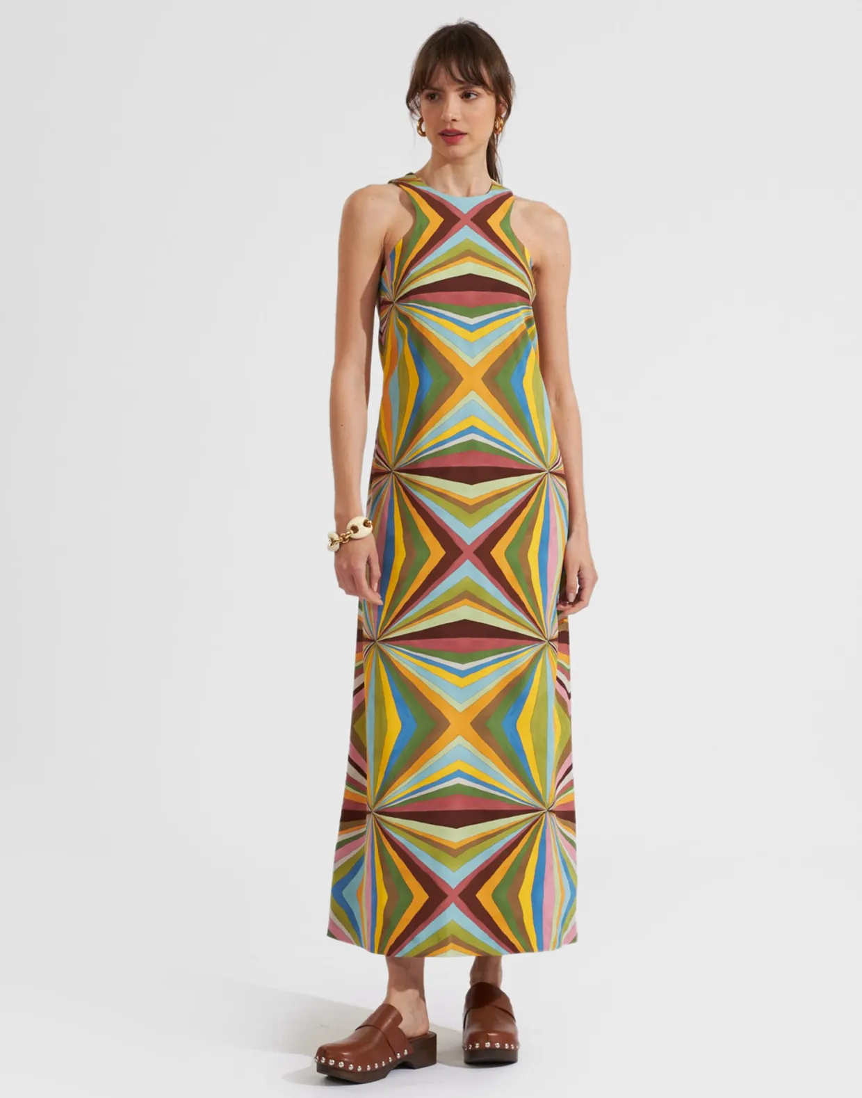 Racer DressRainbow Placée in Envers Satin