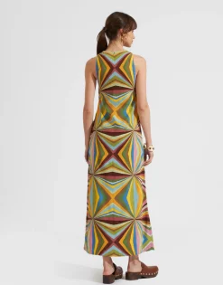Racer DressRainbow Plac&eacute;e in Envers Satin