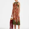 Racer Midi DressPrometheus Plac&eacute;e Camouflage in Sabl&eacute;