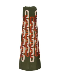 Racer Midi DressPrometheus Placée Camouflage in Sablé