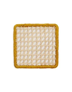 Raffia Coaster Set Of 4Mixed in Iraca