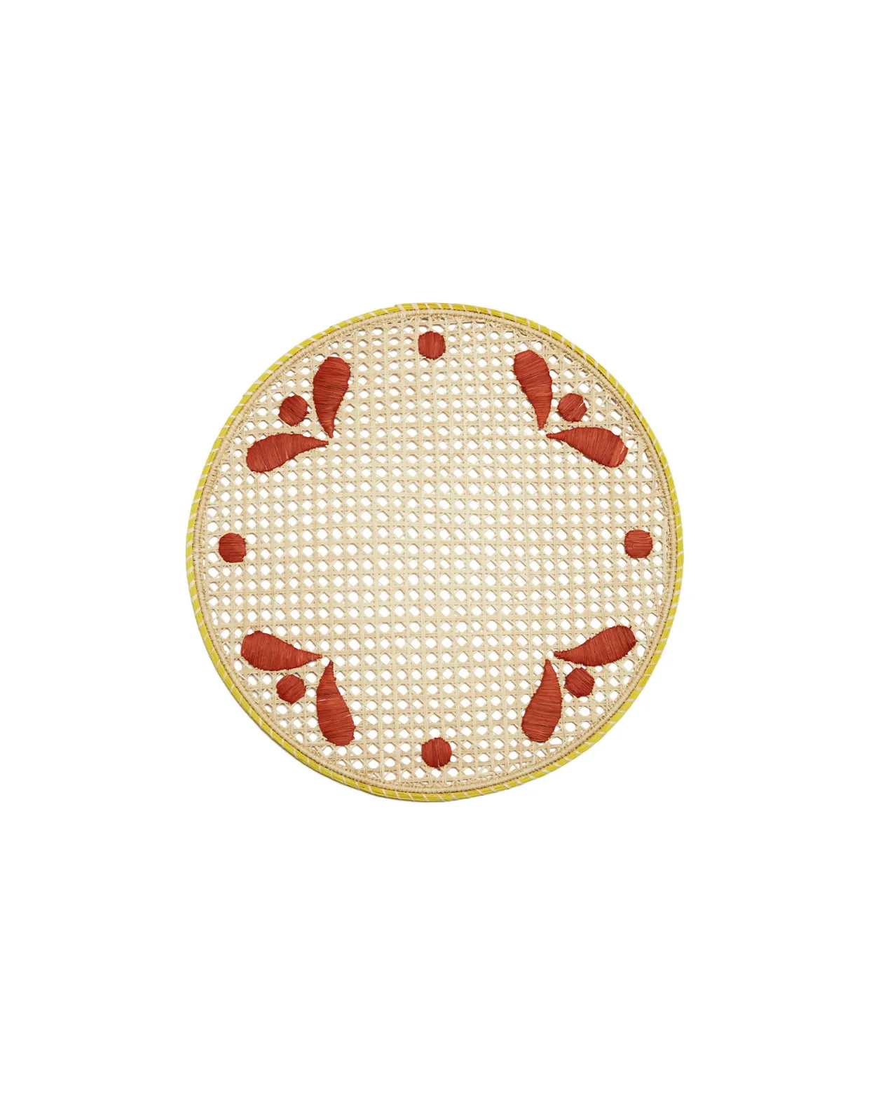Raffia Placemats Set Of 2Capri Brick in Raffia