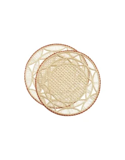 Raffia Placemats Set Of 2Sol Brick in Raffia