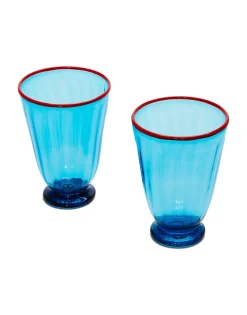 Rainbow Glass Set of 2Turquoise in Glass