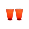 Rainbow Glasses Set Of 2Orange in Murano Glass