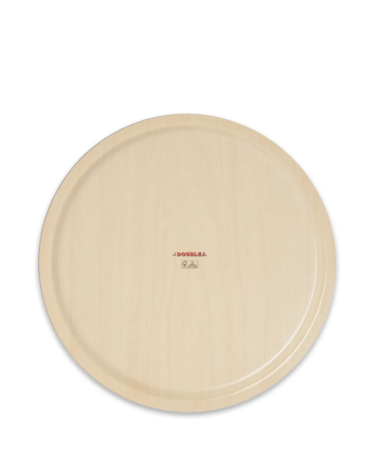 Round Printed TrayBotanical in Wood