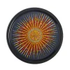 Round Printed TraySunrays Midnight in Laminated Birch Wood