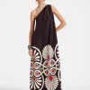 Roy DressMedallion Plac&eacute;e Black in Silk Twill