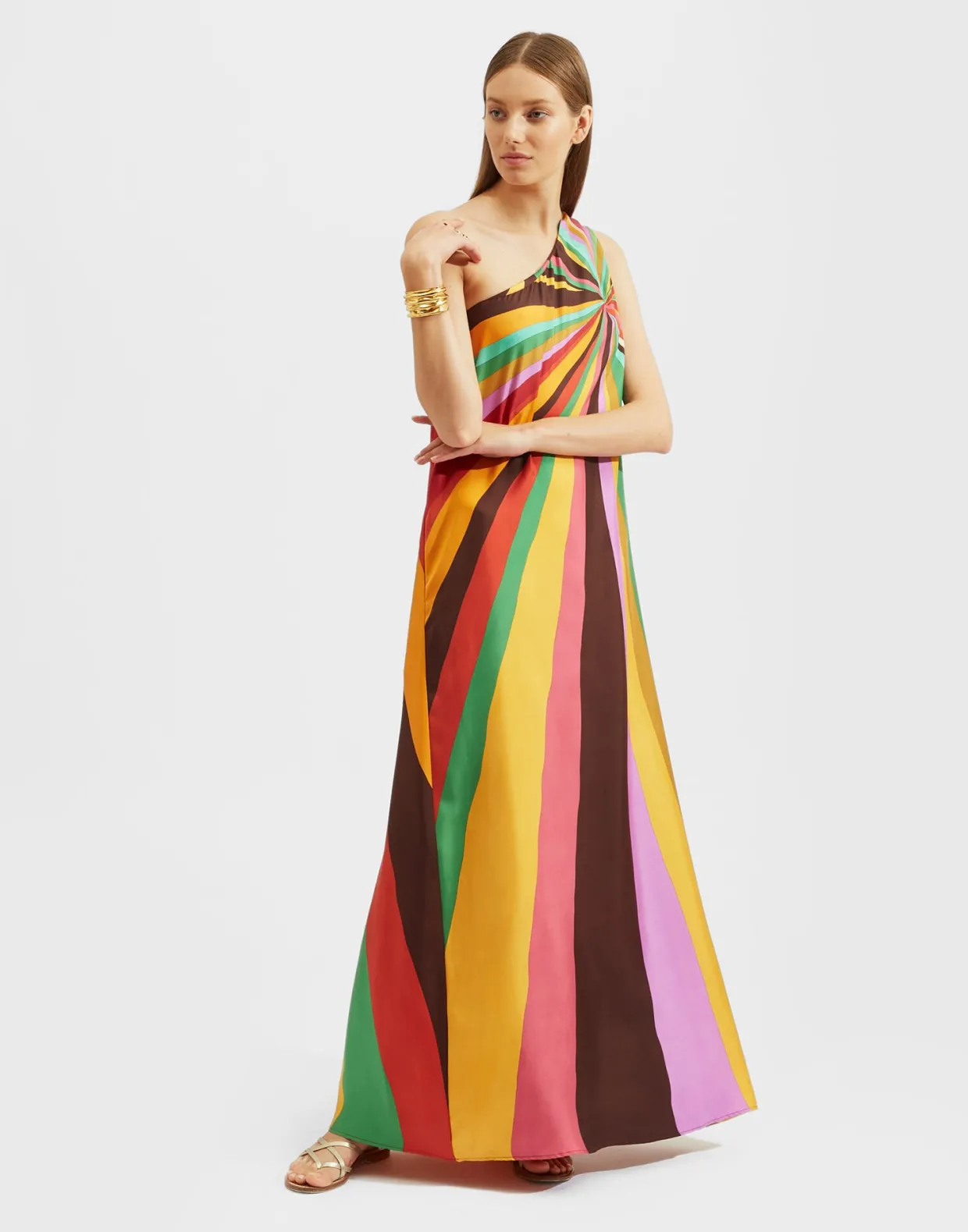 Roy DressRainbow in Twill Silk