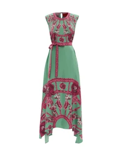 San Carlo DressZodiac Placée Acquamarine in Silk Twill