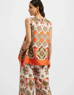 San Carlo TopPartenope Plac&eacute;e in Twill Silk