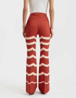 Saturday Night PantsFans Plac&eacute;e Red in Envers Satin