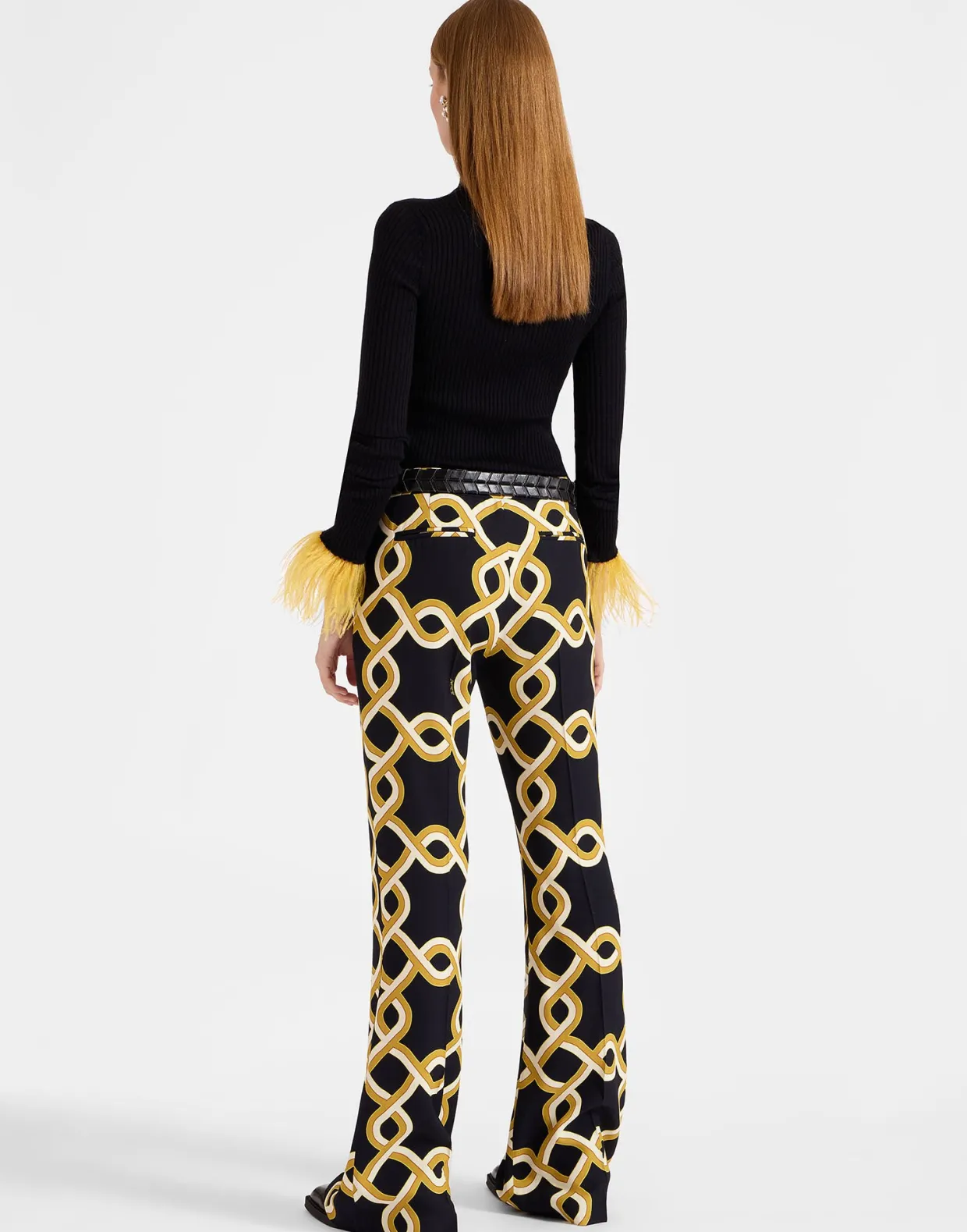 Saturday Night PantsTackle Black in Sablé Satin