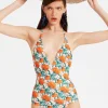 Sexy SwimsuitMorpheus Orange in Lycra