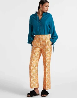 Shirt And SassySolid Blue Petrol in Washed Silk