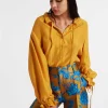 Shirt And SassySolid Gold in Washed Silk