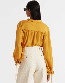 Shirt And SassySolid Gold in Washed Silk
