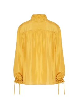 Shirt And SassySolid Gold in Washed Silk