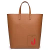 Shopper Tote BagMarrone in Saffiano Leather